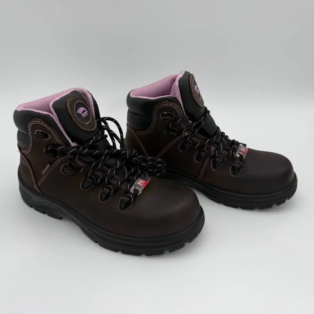 Avenger A7123 Framer Women’s CT Brown/Lilac Comp Toe Waterproof Work Boots - 6.5
